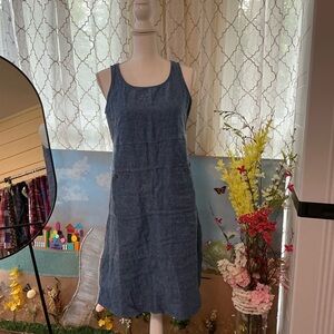 Elegant Blue Denim Midi Dress